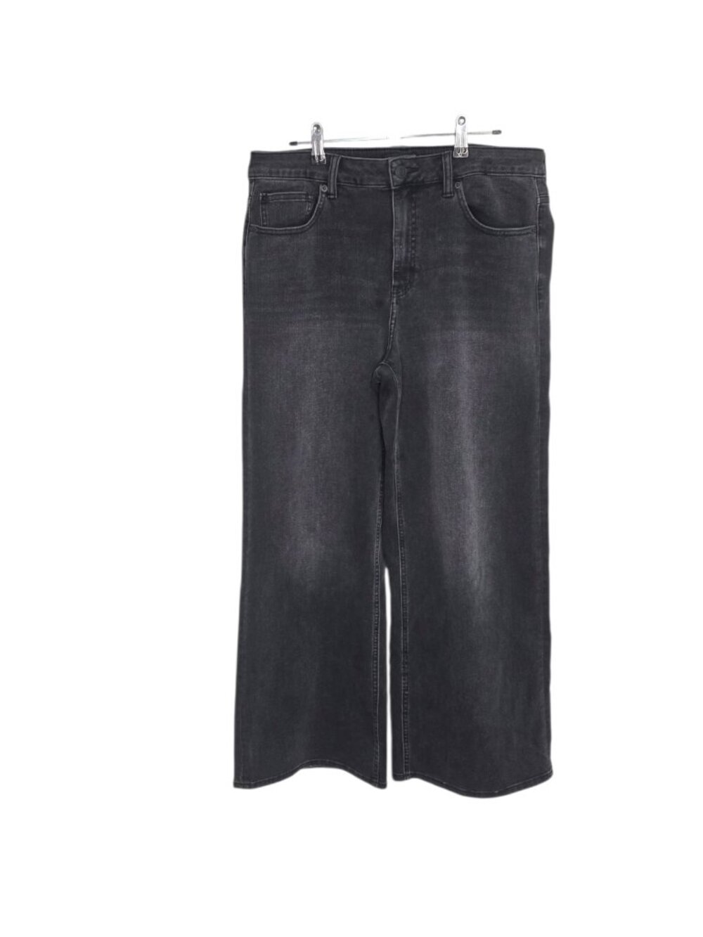 Quince Bella Stretch Wide Leg Jeans, High Rise, Faded Black, Size Women's 32